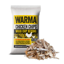 Warma 1 x 70Ltr Bag Premium Chicken Wood Chips Hardwood Chippings - Chicken Bedding Coops Hens Poultry Run Animal Pens Garden Boarders Path Walkways