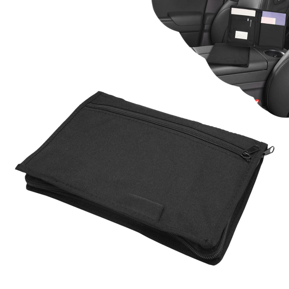 Car Document Organizer With Multipocket Storage And Zippered Closure For Glove Box 9113335617520