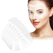 Fuyamp 50 Pcs Shower Face Eye Protector, Plastic Eye Shield Face Eye Protector for Microblading, Protective Clear Face Visor Shield for Permanent Mak