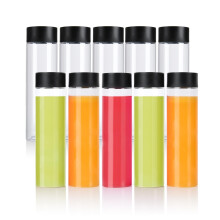 YBCPACK 10 Pack 16 OZ (500 ml) Clear PET Plastic Juice Bottles with Black Lids - Empty Plastic Smoothie Bottles Ideal for Juice, Milk, Homemade Bever