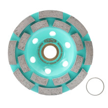 Diamond Grinding Wheel 100mm Concrete Grinding Disc Double Row Diamond Grinding Cup Wheel for Granite Marble Masonry LEKOMESH