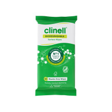 Clinell Universal Biodegradable Cleaning and Disinfectant Wipes for Surfaces - Pack of 60 - Plastic Free - Multi-Purpose Wipes, Kills 99.99% of Bacte