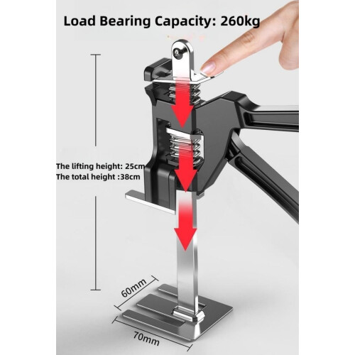 2 Pack Labor Saving Arm Jack, 15inch Hand Lifting Tool Jack, Multi-Function Height Adjustment Lifting Device, Door And Wooden Panel Lifting Cabinet B 1