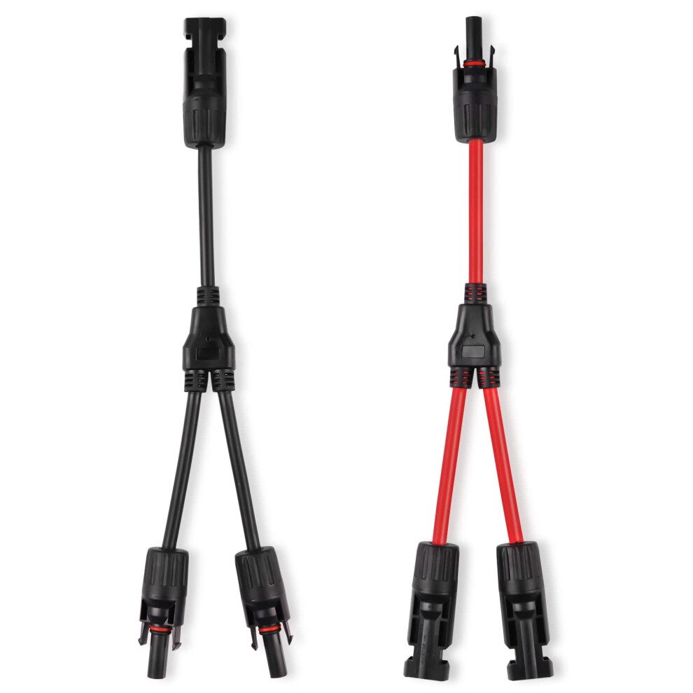 Uraqt Solar Cable Y-Splitter (1 To 2), 2 Pcs 6Mmâ² Solar Pv Parallel Adapter Y Cable Connector, Solar Panel Extension Cable Mmf+Ffm For Parallel Photo 43877140