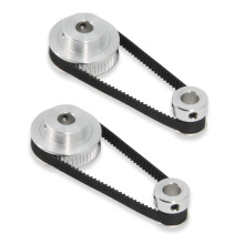 TUZUK 2PCS Set GT2 Synchronous Wheel 20&40 Teeth 5mm Bore Aluminum Timing Pulley with 2PCS Length 200mm Width 6mm Belt (20-40T-5B-6)