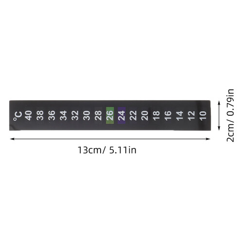 15Pcs Stick on Thermometer Strips Black LCD Digital Aquarium Stickers 1