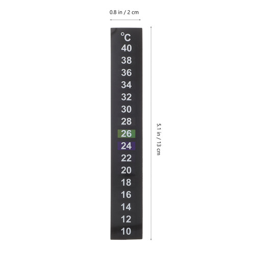 15Pcs Stick on Thermometer Strips Black LCD Digital Aquarium Stickers 2