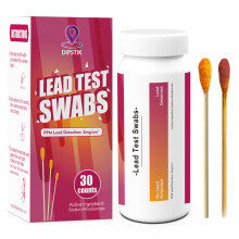 DIPSTIK Lead Test Kit 30 Counts, Home Lead Testing Swabs, Rapid Accurate Test Lead for All Painted Surfaces, Dishes, Furniture, Toys, Wood