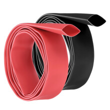 sourcing map 1Set 19.1mm Heat Shrink Tubing Waterproof, 3:1 Dual Wall Marine Adhesive Lined Industrial Heat Shrink Tube Wiring Wrap 3ft 3/4 Inch, Bla