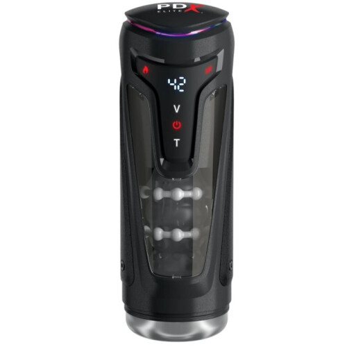 PDX ELITE - MOTO-BATOR PRO THRUSTING STROKER AUTOMATIC VIBRATING AND WARMING MASTURBATOR 26.5 CM 1