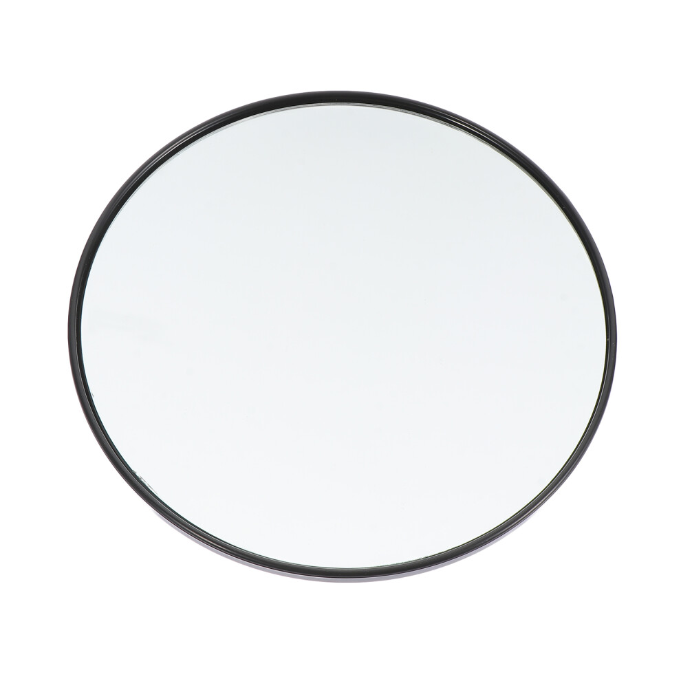 Solustre Black 3Pcs Round Suction Cup Magnified Mirror For Girl Cosmetics