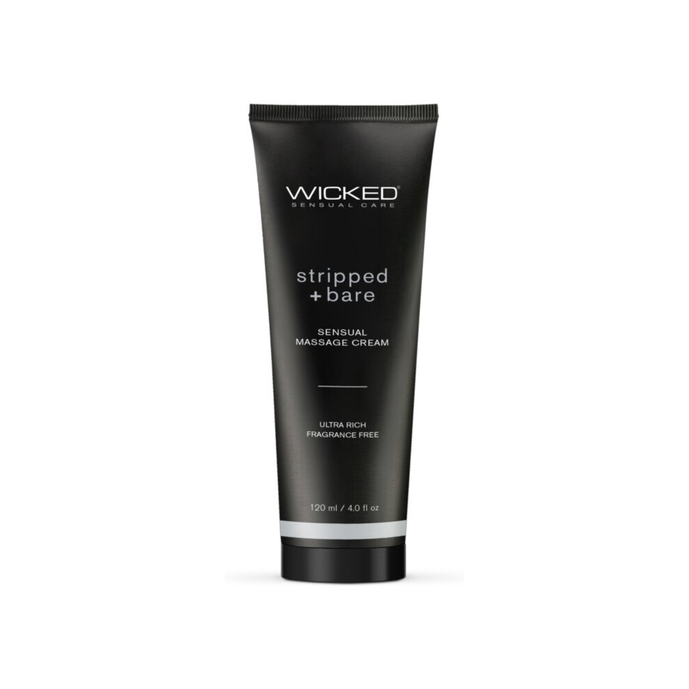 Wicked Sensual Care Cream Stripped & Bare Sensual Massage Fragrance-Free 120Ml