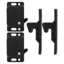 8Pcs Black Cabinet Door Latches ABS Grabber Safety Catch