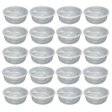 FotoStation PACK OF 20 - Large Clear Round Plastic Storage Containers with Airtight Lids Great Storage for 3D Printer Filaments Spools (2.5L Litre)