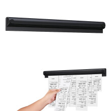 Supecesorio Ticket Holder, 30cm Aluminum Receipt Holder No Drill,Tab Grabber, Orders Bill Grabber Ticket Rail Rack Holder, for Walls Home Kitchen Foo