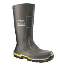 DUNLOP MetGuard S5 Wellington Boot - Unisex, Antistatic and Lightweight, Chemical Resistant Work Wellies with Steel Toe Cap, Acifort, Dark Grey/Black