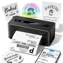 TATTMUSE Shipping Label Printer Bluetooth, Thermal Postage Label Printer 4x6 for Small Business, 2411BT Oscilloscope Compatible with Amazon, Royal Ma