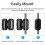 Ferrite Ring Core Black RFI EMI Noise Suppressor Cable Clip-20Pcs 3