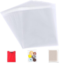 100 Pack A4 Clear Self-adhesive Bags, 22x35CM Self Sealing Cellophane Display Bags/Sealable Bags, Clear Envelopes, Sealable Packaging Bag, A4 Cello B