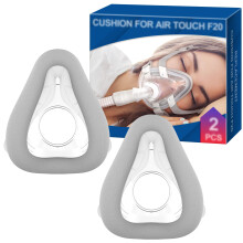 2 Packs Replacement CPAP Mask (M) Compatible with AirTouch F20 and Airfit F20, Optimized Comfort & Secure Seal with Memory Foam (New Version), Except