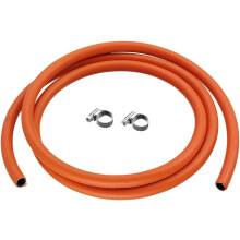 JD Brands 5m LPG Gas Hose 8mm I/D – Butane/Propane Rubber Hose with 2 Clips – Ideal for BBQs, Camping Stoves, Heaters & Outdoor Gas Appliances