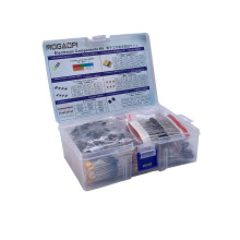 MOGAOPI Electronic Component Kit & Total 1390 Pcs, LED Diodes, Metal Film Resistors, Electrolytic Capacitor Package, Common Diodes, Ceramic Capacitor