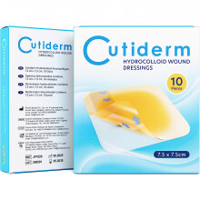 Cutiderm Bordered Hydrocolloid Dressings 7.5 x 7.5 cm - Pack of 10
