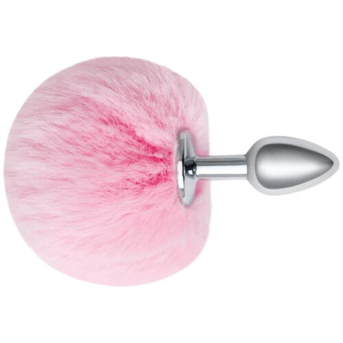 Whipsmart Pink Bunny Tail Metal Butt Plug 2