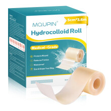 Hydrocolloid Roll, Self-Adhesive & Waterproof - Highly Absorbent Skin Protection Patch, Cut-to-Size for Blister and Daily Comfort (5cm*3.6m)