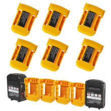 QUPERR 6 Pack Battery Holder Mounts, Battery Mount Hanger Battery Storage Rack Battery Dock Holder Compatible with Dewalt 18V Battery DCB184 DCB182 D
