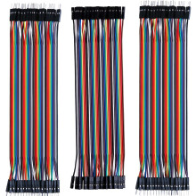 120 pcs breadboard jumper wires, 40pin 20cm breadboard(80 pcs Female to Female, 40 pcs Male to Male),Multicolored Dupont Wire for simple electronic p