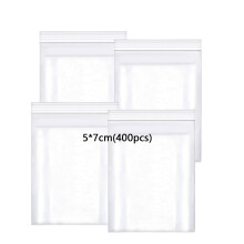 huruirui Small Plastic Bags Resealable Plastic Bags 5X7cm Grip Seal Bag Suitable for Kitchen Biscuits Nuts Jewelry Packaging Sealed Storage Pouches M