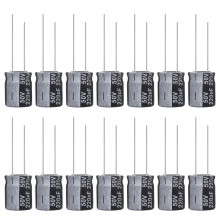 ALLECIN 220uF 50V 10x13mm Electrolytic Capacitor 220 uF MFD 50 Volt 0.39x0.51in Aluminum Capacitors (Pack of 15)