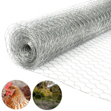Galvanised Chicken Wire Mesh Fence Net Rabbit Netting Fencing Cages Runs Pens Hexagonal Garden Wire Netting Fence Anti-Rust for DIY Craft and Garden