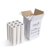 9 x Premium White Couch Rolls - 2 Ply 20 Inch Wide x 40 metres long - Individually Wrapped - Disposable Hygiene Paper Roll with Easy Tear Perforation