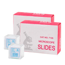100 Pcs Pre-Cleaned Microscope Slides,200 Pcs Pre Cleaned Microscope Cover Glasses,Microscope Slides and Cover Slips,used for laboratory biological s