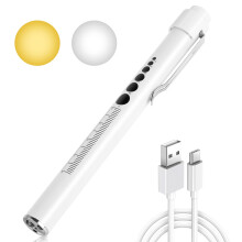 Flintronic Diagnostic Medical Penlight, Rechargeable LED Pen Torch with Pupil Gauge and Clip, First Aid Pupil Gauge Doctors Nurses Medical Pen Light