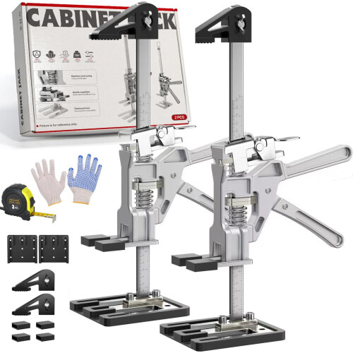 2 Pack Labor Saving Arm Jack, Multi-Function Height Adjustment Lifting Device with Scale, Two-Speed Lifter Jacks, Arm Tool Lift for Installing Cabine