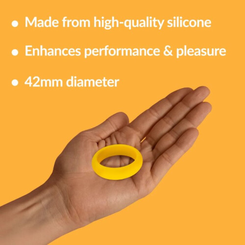 Me You Us Silicone Cock Ring Yellow 42mm 1
