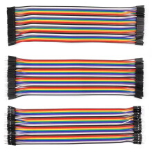 120 Pcs Multicolored Dupont Wire, Jumper Wire Cable 40pin Male to Female,40pin Female to Female,40pin Male to Male, Dupont Breadboard Ribbon Cables J