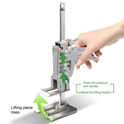 2 Pack Full Metal Labor Saving Arm Jack, Multi-Function Height Adjustment Lifting Device, Two-Speed Descent Mod, Lifter Cabinet Jack for Installing C 2