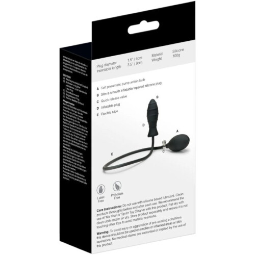 Me You Us Inflatable Anal Butt Plug 4 Inch 2