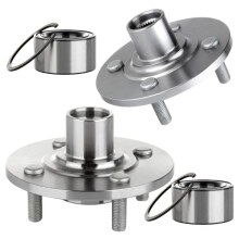 2pcs Front Wheel Hub Bearing Assembly 4 Lugs Steel Pair Direct Replacement Fit for Driver Passenger Side