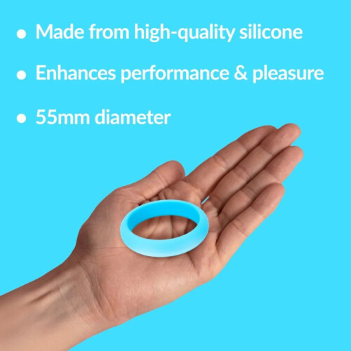 Me You Us Silicone Cock Ring Blue 55mm 1