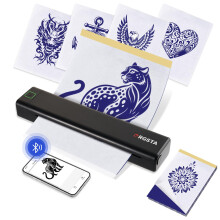 ORGSTA S008 Tattoo Printer Bluetooth Thermal Stencil transfer paper Beginner temporary Tattoo Sticker Maker Machine with 10 A4 Sheets