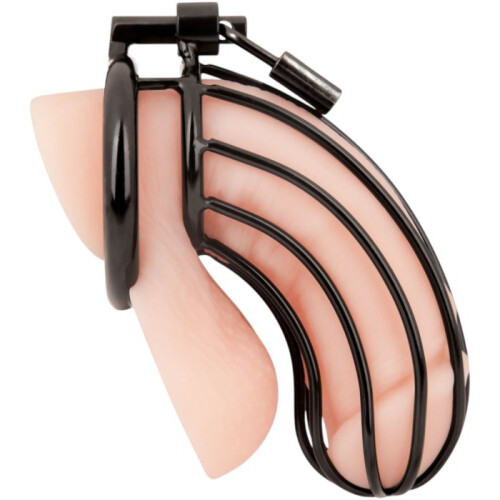 Blue Line Prisoner Cock Cage Black 1