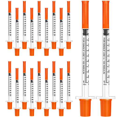 20 Pack 1ml Multi-Purpose Precision Distribution Measuring Tools Accessories, 30G 8mm Individually Sealed Packaging, Ideal for Lab Pets Feeding