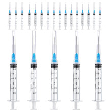 20pcs Syringe for Injections, 3ml Syringe Sets, Blue Injections for Laboratory Use, Precise Measurement for Research and Analysis