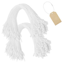 Flintronic 400PCS Nylon String for Hang Tags, Disposable Cotton Hang Tag with Snap Lock, Self Locking Security tag Fastener Ties for Clothes, Product