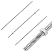 4 PCS Full Threaded Rods with 8 Hex Nuts, 304 Stainless Steel Threaded Rod Bolt and Nut Kit (M6 x 250mm)